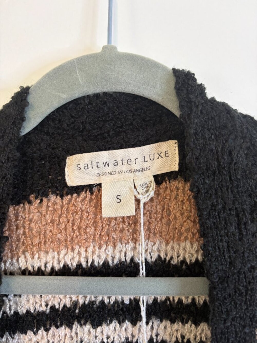 Saltwater Luxe Black Ember Fringe Bottom Cardigan Sweater (NWT) - Picture 4 of 7